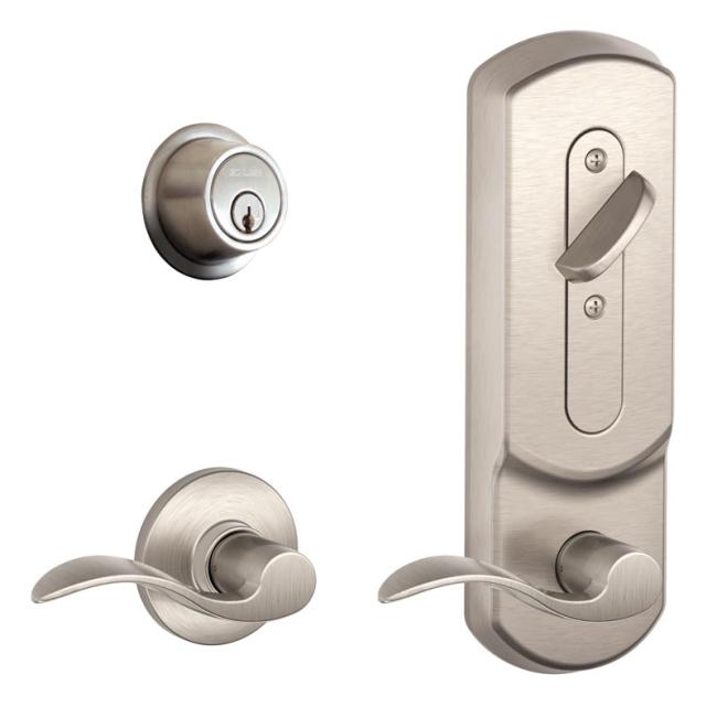 Deadbolts |   CS210 Mechanical Interconnect Lock – Accent Lever w/Plymouth Trim Deadbolts Bronze-Aged/Nickel-Satin