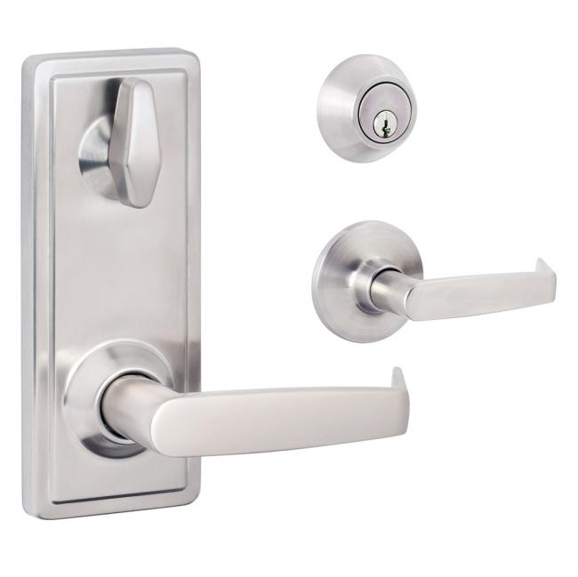 Deadbolts |   IN301 Mechanical Interconnect Lock w/ Jackson Lever (Satin Stainless Steel) Deadbolts Deadbolts