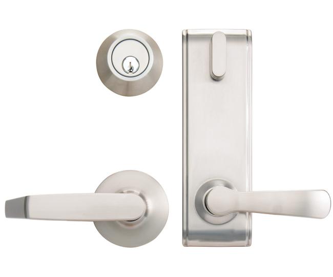 Deadbolts |   Interconnect Deadbolt Lock – Allwood Lever Interior Trim (KW1 Kwikset Keyway) Deadbolts Bronze-Tuscan/Nickel-Satin