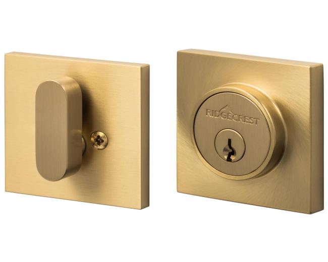 Deadbolts |   Ridgecrest Deadbolt Deadbolts Black-Flat/Brass-Satin/Bronze-Antique/Nickel-Satin