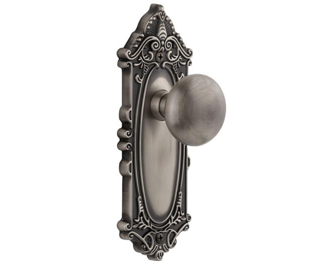 Decorative Side Plates |   Fifth Avenue Door Knobset Decorative Side Plates Brass-Antique/Brass-Polished/Bronze-Timeless/Nickel-Satin/Pewter-Antique