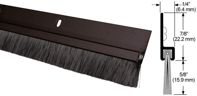 Door Bottoms, Thresholds & Weatherstripping |   36″ (914mm) Door Bottom Sweep – EACH (Dark Bronze Anodized/Black) Door Door Bottoms, Thresholds & Weatherstripping