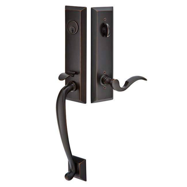 Door Entry Handlesets |   Adams Solid Brass Modern Tubular Door Entry Set Door Black-Flat/Brass-Polished - Lifetime/Chrome-Polished/French Antique/Nickel-Satin/Oil Rubbed Bronze/Pewter