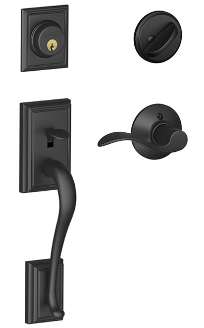 Door Entry Handlesets |   Addison Door Entrance Handleset Door Black-Matte/Bronze-Aged/Nickel-Distressed/Nickel-Satin/Black-Matte/Bronze-Aged/Nickel-Distressed/Nickel-Satin