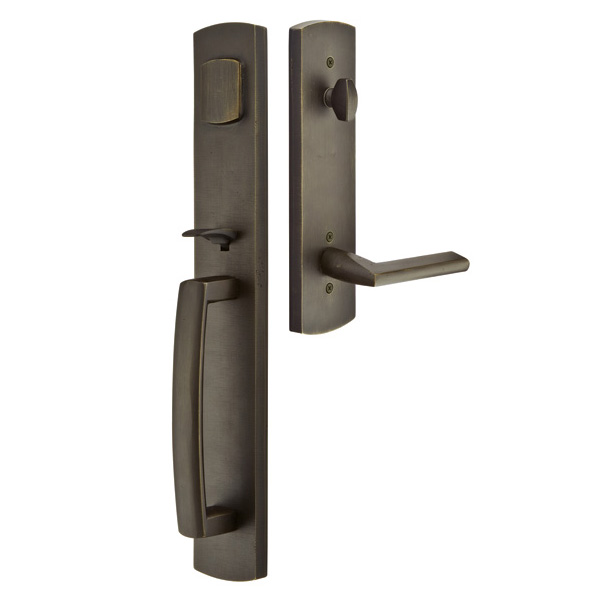 Door Entry Handlesets |   Cast Bronze Brighton Door Entry Set Door Black-Flat/Bronze-Medium/Bronze-White-Tumbled