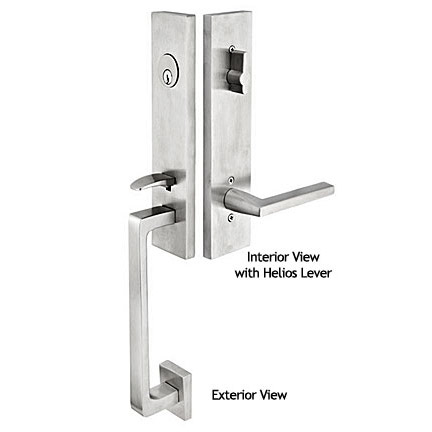 Door Entry Handlesets |   Contemporary Stainless Steel Davos Style Door Entry Set Door Door Entry Handlesets