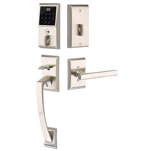 Door Entry Handlesets |   EMTouch Electronic Keypad Entry Handleset Door Black-Flat/Chrome-Polished/Nickel-Satin/Oil Rubbed Bronze