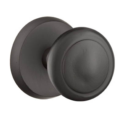 Door Knobs |   Cast Bronze Butte Door Knobset w/No. 2 Rosette Door Black-Flat/Bronze-Medium/Bronze-White-Tumbled