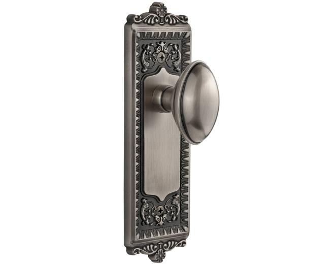 Door Knobs |   Eden Prairie Door Knobset Decorative Side Plates Brass-Antique/Brass-Polished/Bronze-Timeless/Nickel-Satin/Pewter-Antique