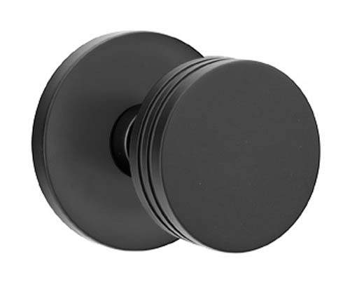 Door Knobs |   Modern Bern Door Knobset w/Disk Rosette Door Black-Flat/Bronze-Oil Rubbed/Chrome-Polished/Nickel-Satin