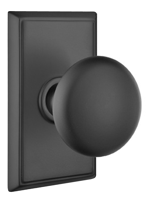 Door Knobs |   Providence Door Knobset w/Rectangular Rosette Door Black-Flat/Brass-Polished - Lifetime/Brass-Satin/Brass-Unlacquered/Chrome-Polished/French Antique/Nickel-Polished/Nickel-Satin/Oil Rubbed Bronze/Pewter