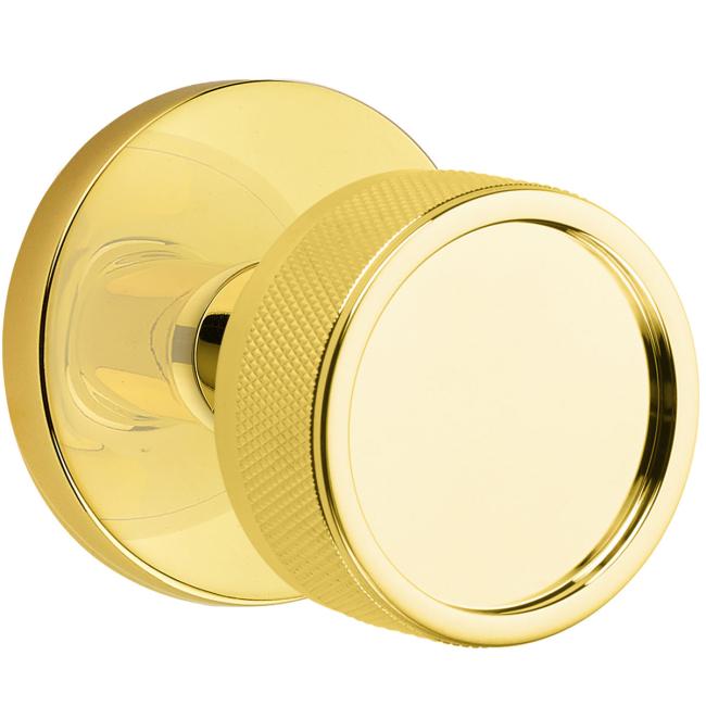 Door Knobs |   Select Conical Knurled Door Knobset w/Disk Rosette Door Black-Flat/Brass-Satin/Brass-Unlacquered/Bronze-Oil Rubbed/Chrome-Polished/Nickel-Polished/Nickel-Satin