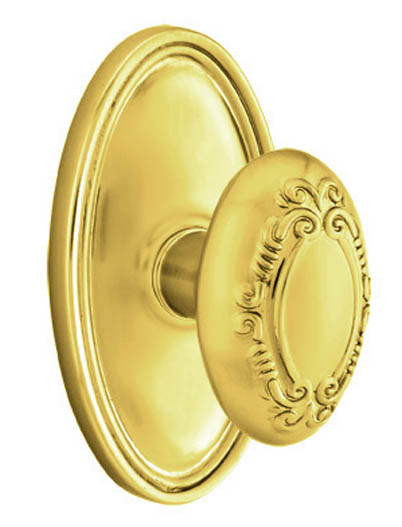 Door Knobs |   Victoria Forged Brass Door Knobset w/Oval Rosette Door Brass-Polished/French Antique/Nickel-Satin/Oil Rubbed Bronze