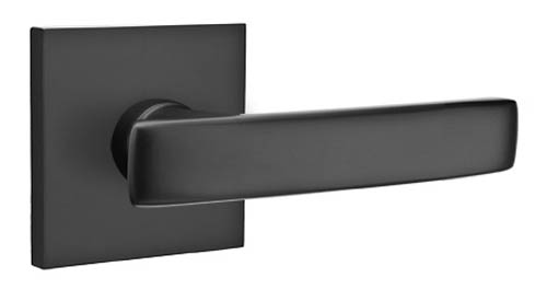 Door Levers |   Modern Geneva Door Leverset w/Square Rosette Door Black-Flat/Brass-Satin/Chrome-Polished/Nickel-Polished/Nickel-Satin/Oil Rubbed Bronze