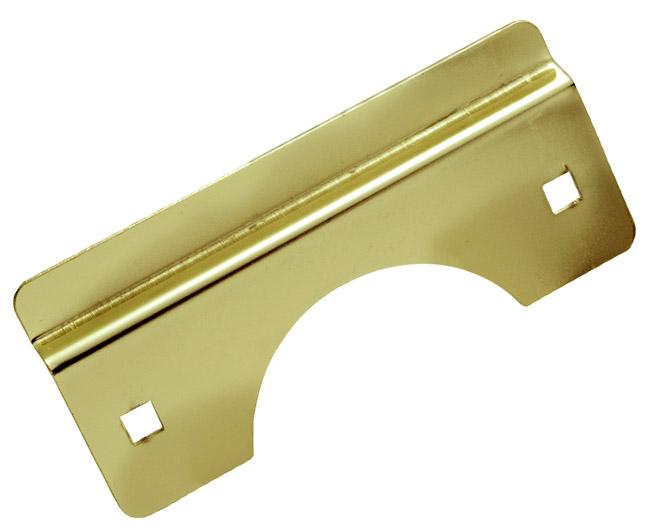 Door Lock Filler, Strike Plates & Protectors |   Latch Guard for 2-3/8″ Backset – EACH (Polished Brass) Door Door Lock Filler, Strike Plates & Protectors