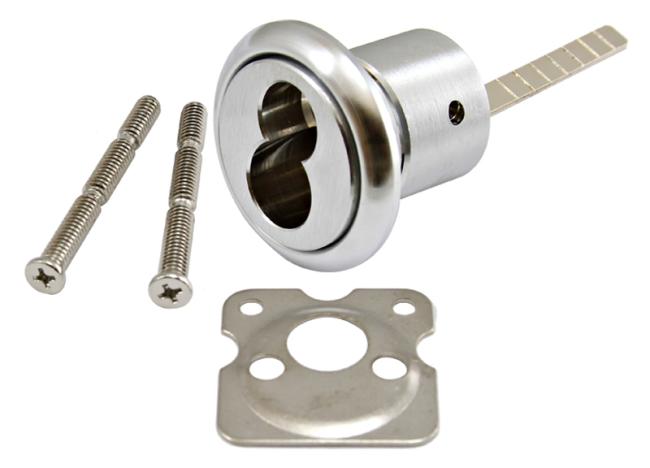 Door Lock Parts & Latchbolts |   Large Format IC Rim Cylinder Housing – EACH (Satin Chrome) Door Door Lock Parts & Latchbolts