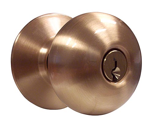 Door Locks (Commercial) |   Plymouth Storeroom Lock Door Knob Set – EACH (Satin Bronze) Door Door Locks (Commercial)