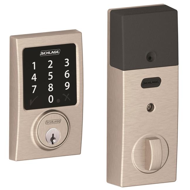 Electronic & Pushbutton Locks |   Connect™ BE468NX Z-Wave® Plus Touchscreen Deadbolt – Century Trim Deadbolts Bronze-Aged/Chrome-Polished/Chrome-Satin/Nickel-Satin