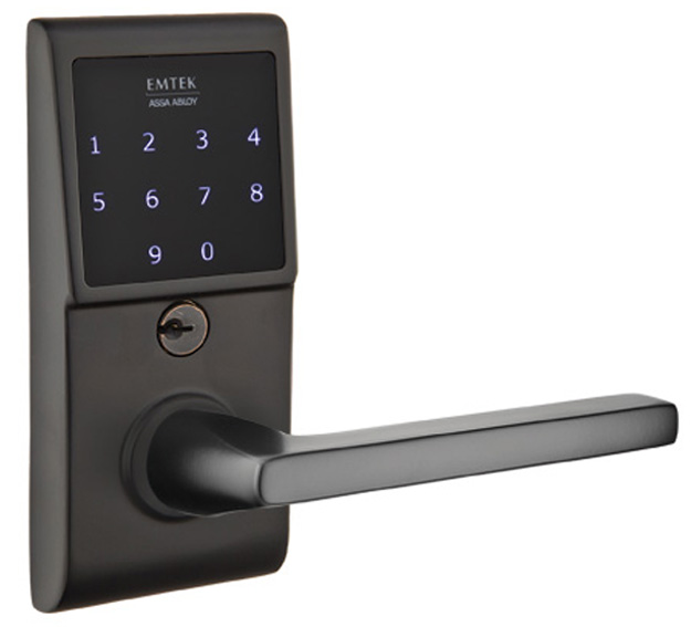 Electronic & Pushbutton Locks |   EMTouch Electronic Keypad Leverset Door Black-Flat/Chrome-Polished/Nickel-Satin/Oil Rubbed Bronze