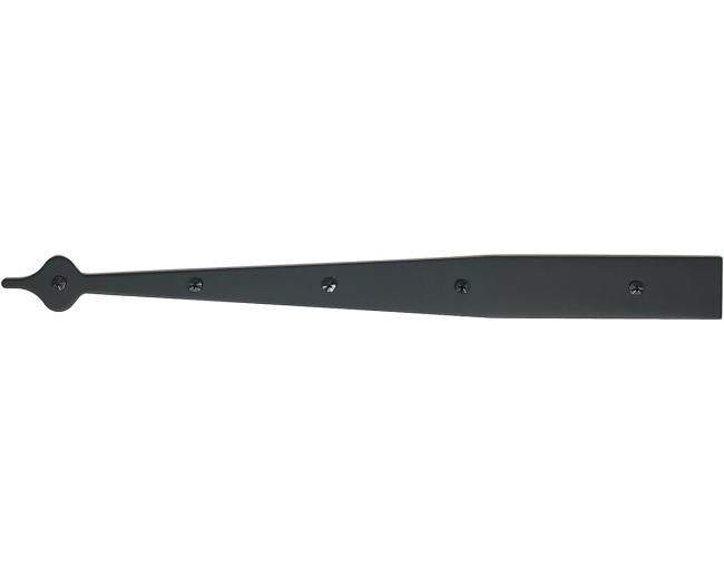 Gate Hardware |   18-3/4″ (476mm) Smooth Iron Dummy Strap w/Spear Design – EACH (Black) Door Gate Hardware