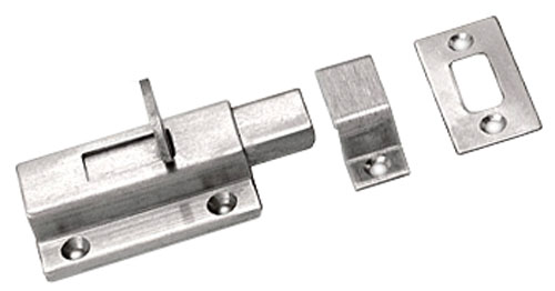 Gate Hardware |   304 Stainless Steel Slide Bolt (Satin) Door Gate Hardware