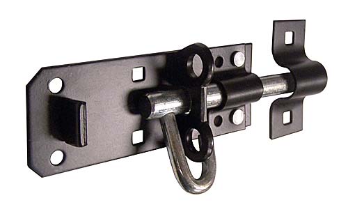 Gate Hardware |   4-3/4″ (121mm) Brenton Padbolt – EACH (Black) Door Gate Hardware