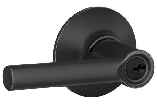 Key In Locks, Knobs & Levers |   Broadway Keyed Entry Door Lever Set Door Black-Matte/Bronze-Aged/Chrome-Polished/Chrome-Satin/Nickel-Satin