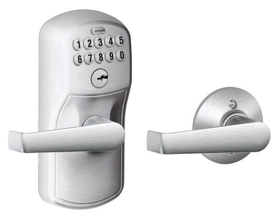 Key In Locks, Knobs & Levers |   FE575 Plymouth Keypad Entry with Auto-Lock – Elan Lever Trim Door Electronic & Pushbutton Locks