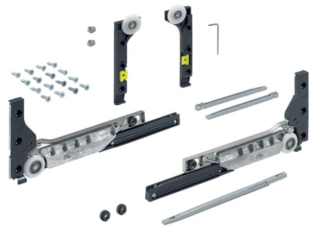 Sliding Door Track Systems |   Door Fitting Set with Silent System – 66lbs. Door Sliding Door Track Systems