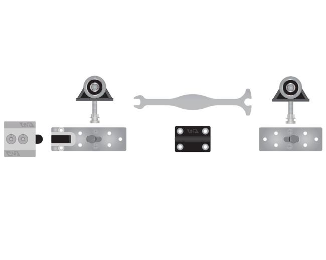 Sliding Door Track Systems |   M6 Carriage Pack with One Track Stop, for Doors up to 200lbs. Door Sliding Door Track Systems