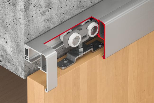 Sliding Door Track Systems |   Slido D-Line11 50-P Sliding Door Hanger Set – 110b. (19-11/16″ Min. Door Width without Soft Close) Door Sliding Door Track Systems