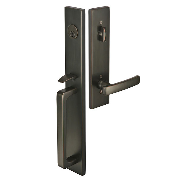 Door Entry Handlesets |   Solid Brass Lausanne Tubular Door Entry Set Door Black-Flat/Chrome-Polished/Nickel-Satin/Oil Rubbed Bronze