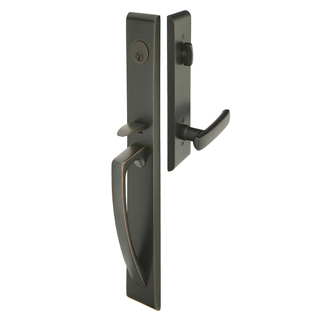 Door Entry Handlesets |   Solid Brass Modern Orion Door Entryset Door Black-Flat/Chrome-Polished/Nickel-Satin/Oil Rubbed Bronze