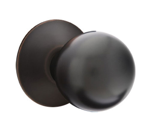 Door Knobs |   Modern Orb Door Knobset w/Modern Rosette Door Black-Flat/Brass-Satin/Bronze-Oil Rubbed/Chrome-Polished/Nickel-Satin