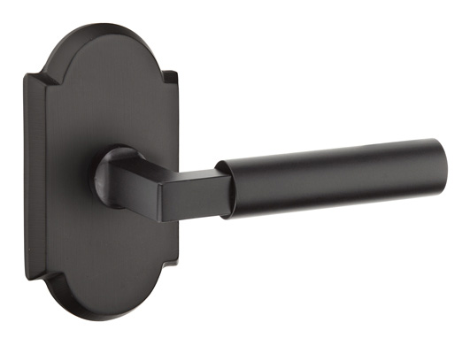 Door Levers |   Cast Bronze Bryce Door Leverset w/No.1 Rosette Door Black-Matte/Bronze-Medium