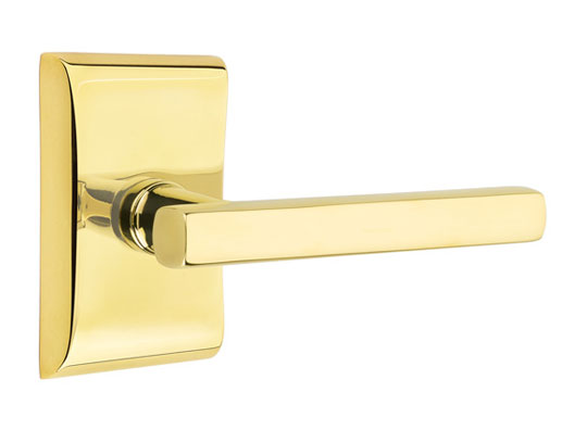 Door Levers |   Freestone Door Leverset w/Neos Rosette Door Black-Flat/Brass-Satin/Brass-Unlacquered/Bronze-Oil Rubbed/Chrome-Polished/Nickel-Satin