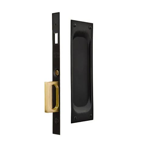 Pocket, Sliding Door Handles & Locks |   Classic Solid Brass Mortise Pocket Door Dummy Set Door Brass-Polished/Brass-Unlacquered/Chrome-Polished/Nickel-Satin/Oil Rubbed Bronze