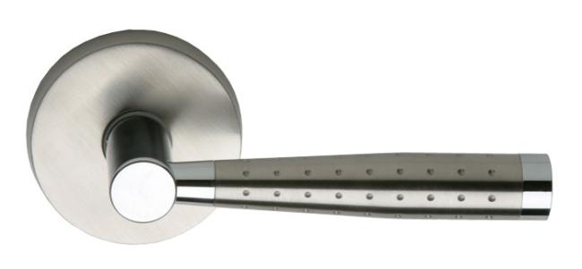 Door Levers |   Stainless Steel & Solid Brass #19 Leverset w/Round Rosette Door Door Levers